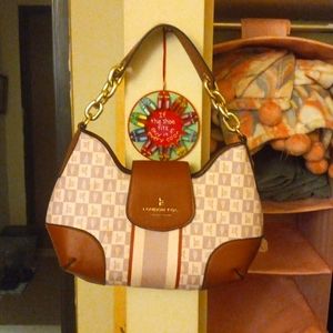 London Fog Collection Aryana Signature Hobo Bag